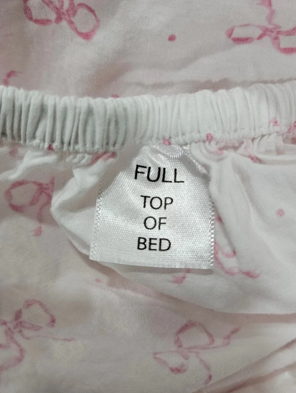 Laura Ashley Pink Bows Dots FULL Fitted Sheet 1 STD Pillowcase 100% Cotton
